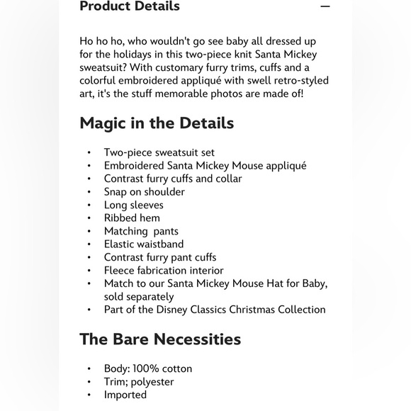 Disney Mickey Two pieces Set Red and White perfect for Christmas 🎄 - Picture 7 of 7